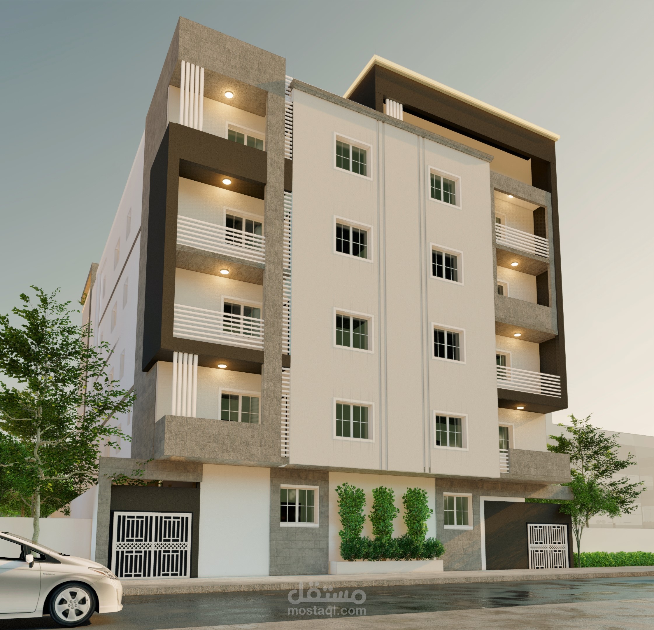 Three Story Building Design & Rendering