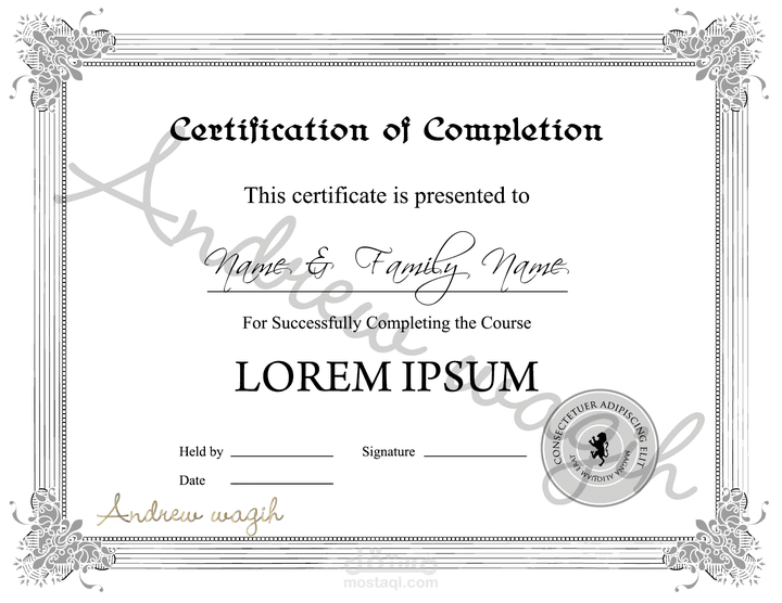 تصميم شهادات / Certificate Design