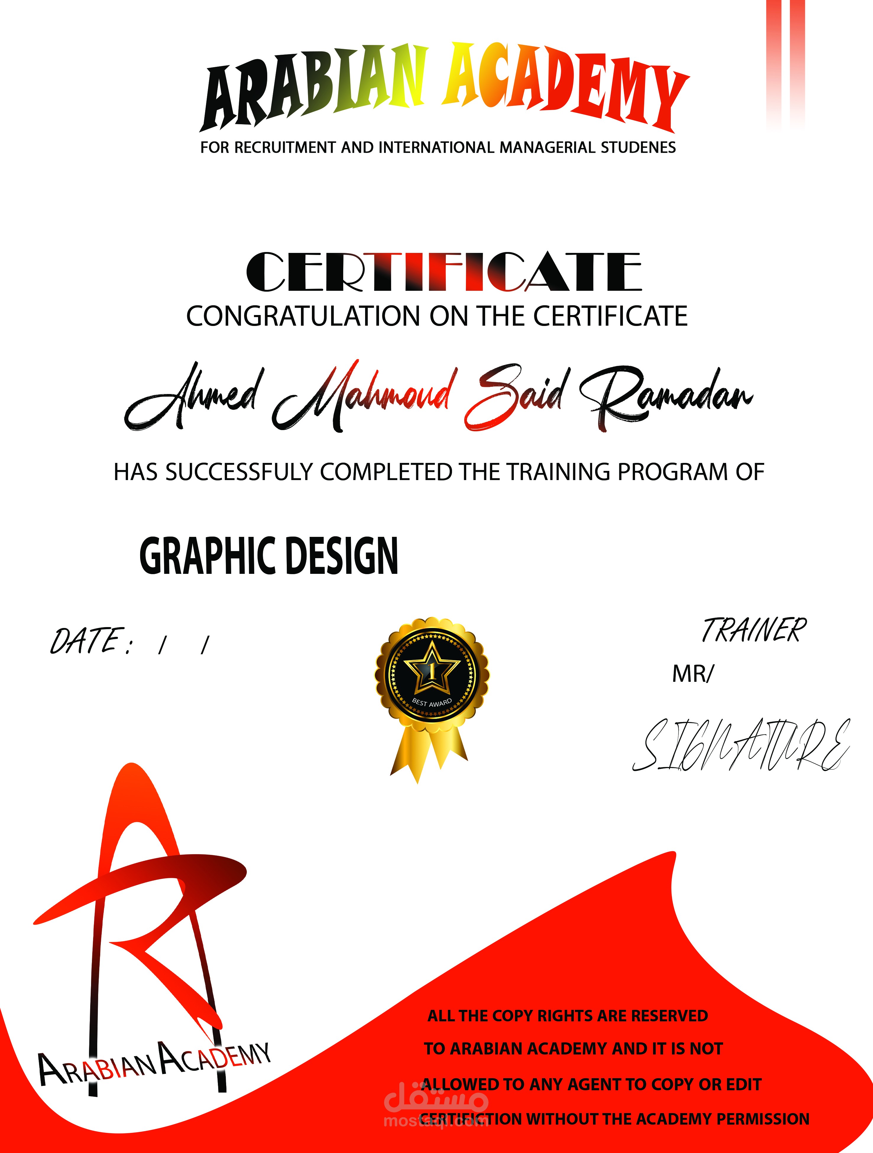 Logo , Business card , Certificate