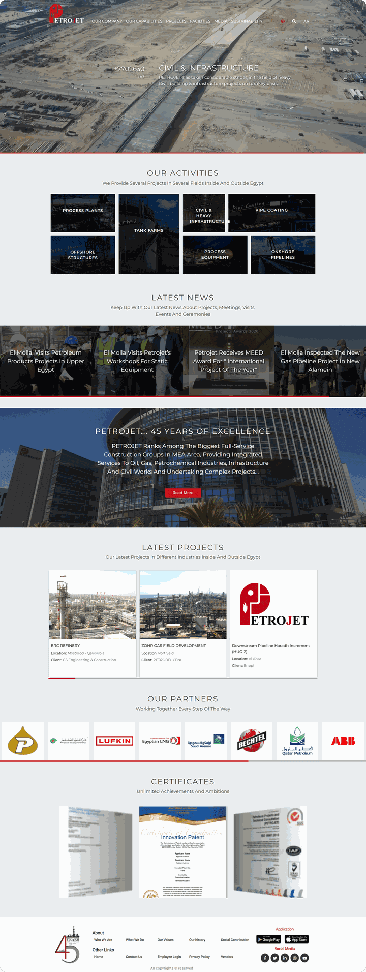 Petrojet Website