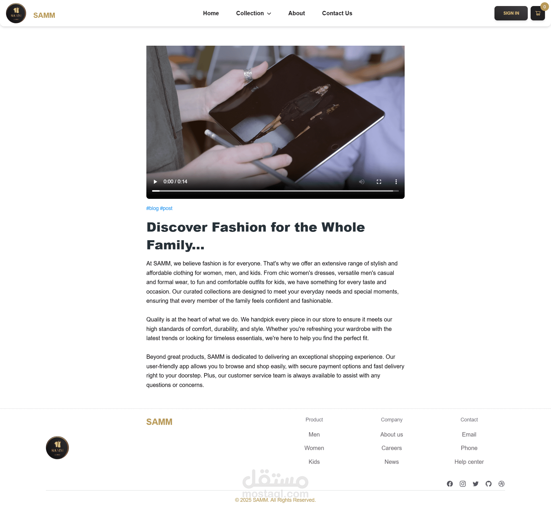 E-Commerce Fashion Store (React Project)