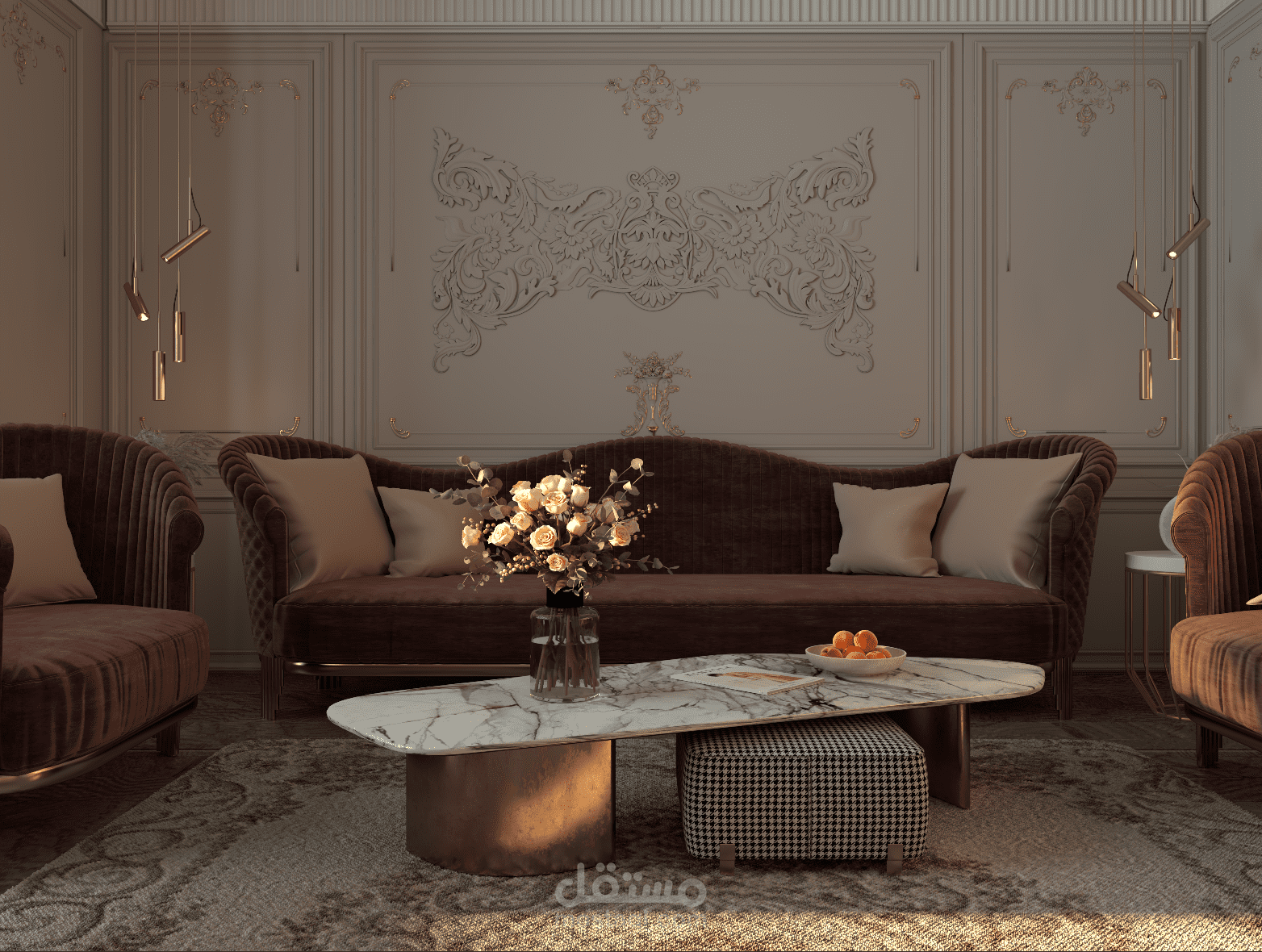 neoclassic living room