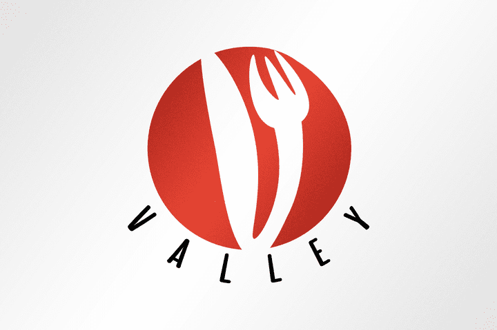 شعار بسيط لمطعم Valley