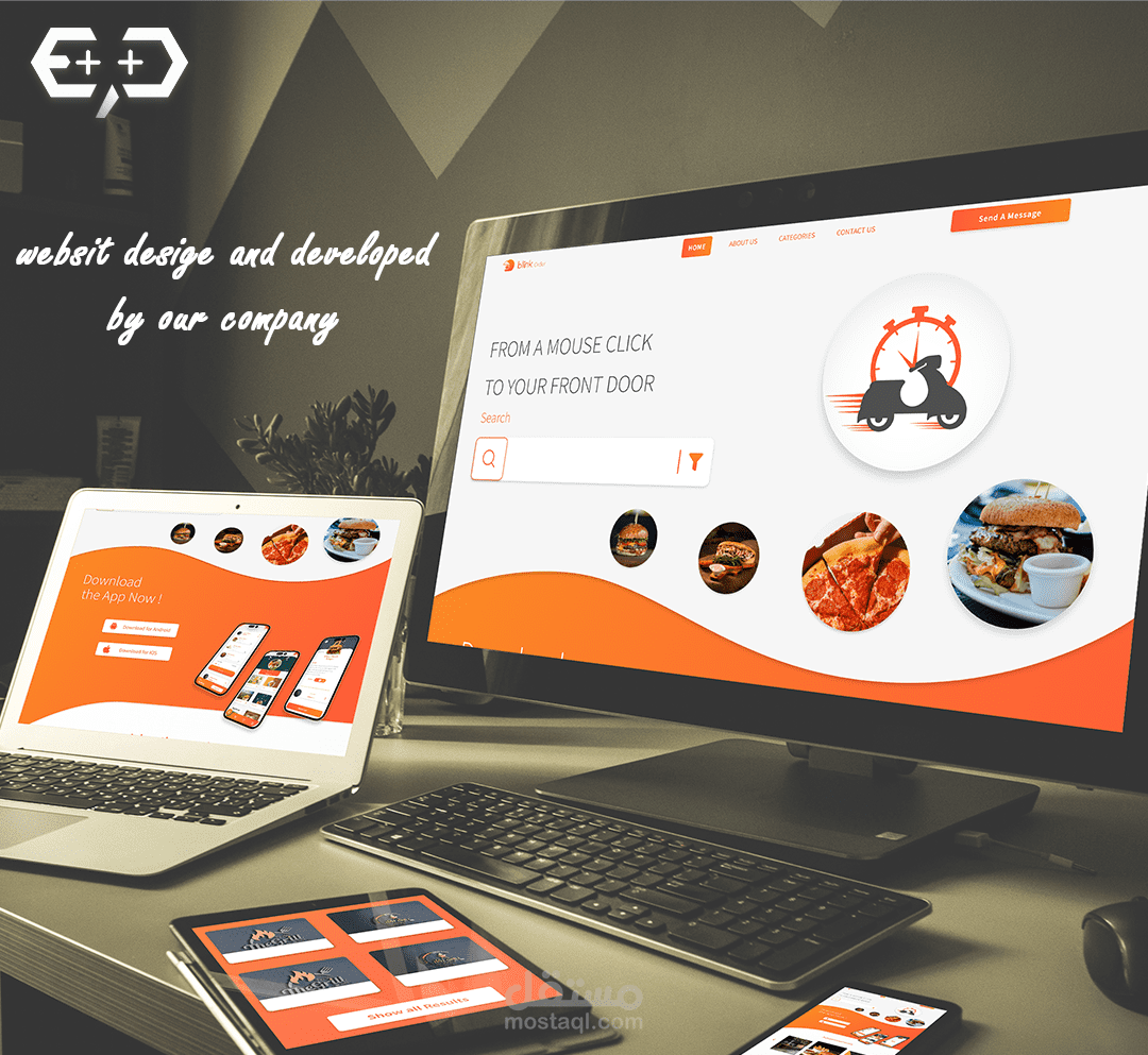 تصميم و تطوير تطبيق توصيل طلبات طعام لصالح Blink