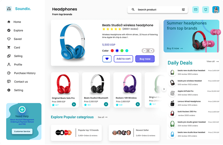 Headphone Website E-Commerce