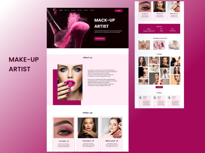 Make-up Artist - Landing page