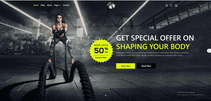 Fitness eCommerce