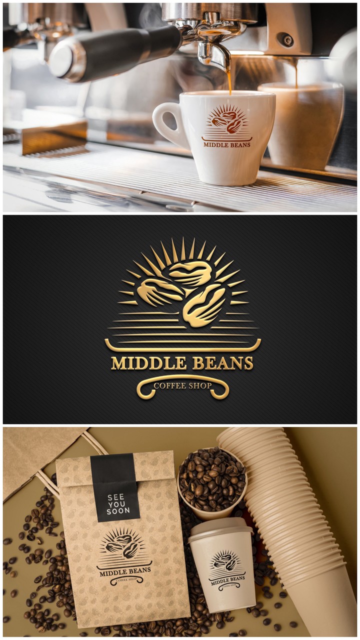 تصميم شعار وهوية بصرية لكوفي ( Middle Beans )