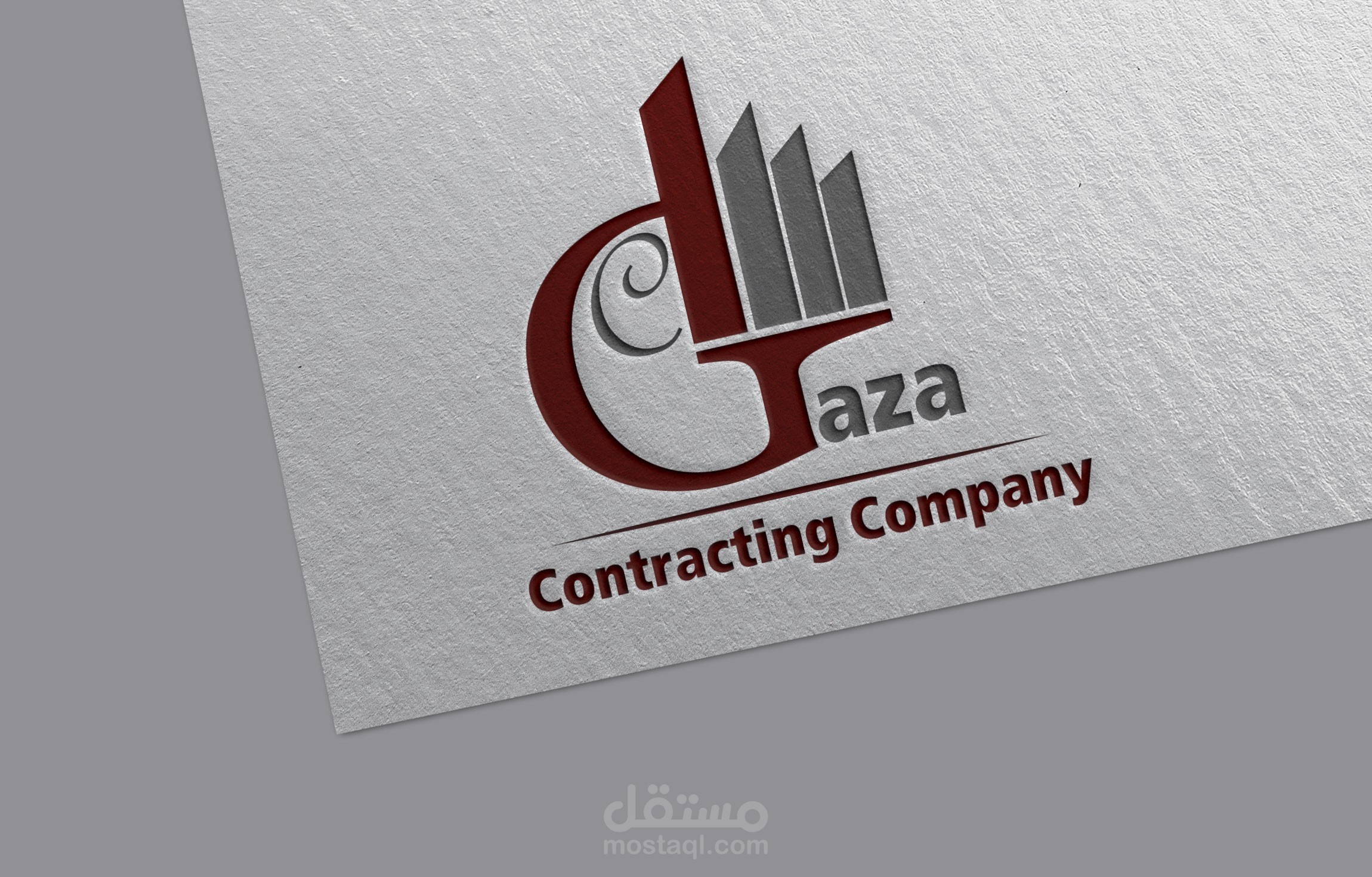 تصميم جرافيك شعار شركة مقاولات غزة Logo مستقل