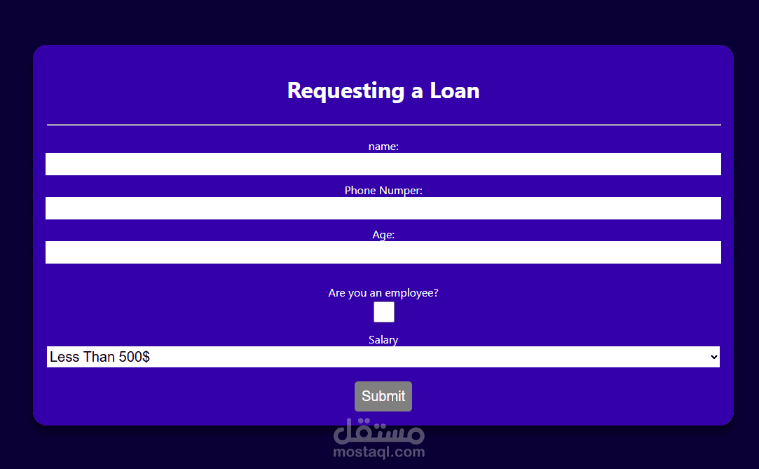 Landing Page (Form)