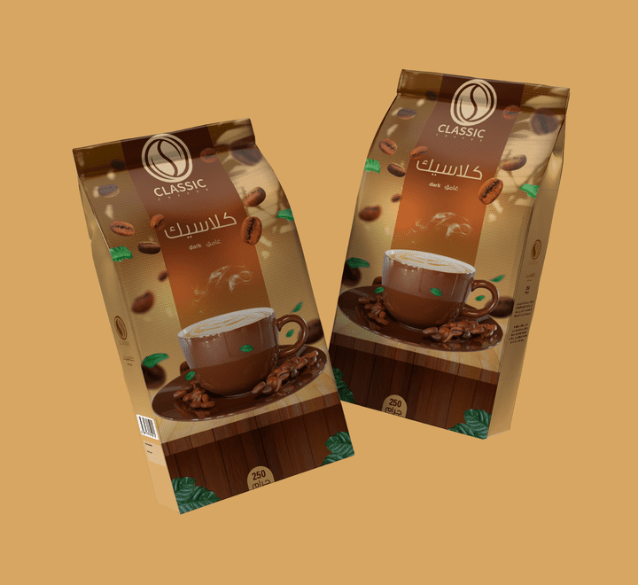 تصميم مغلف لعلبة قهوة Packaging