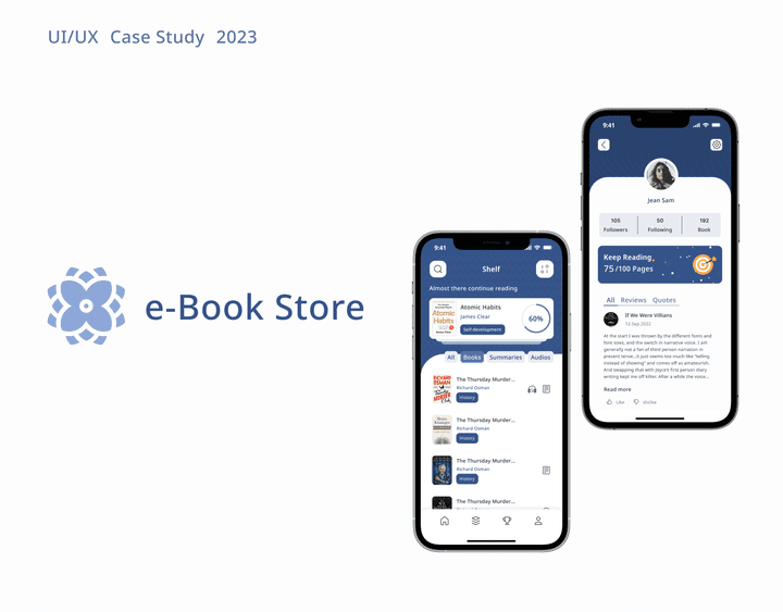 E-book store mobile app ui/ux