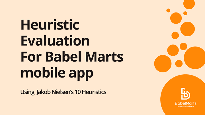 Heuristic Evaluation for Babel Marts Mobile application