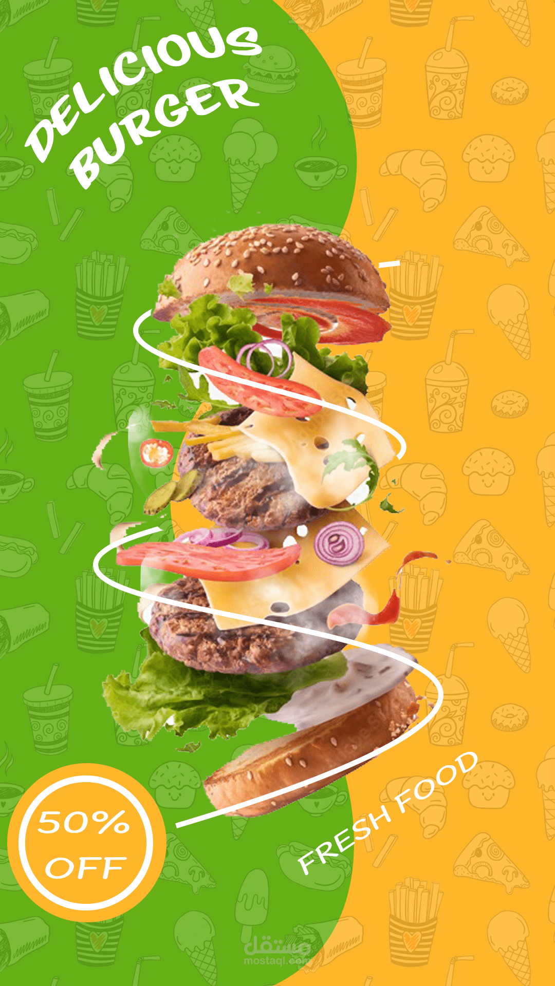 Burger design for a restaurant