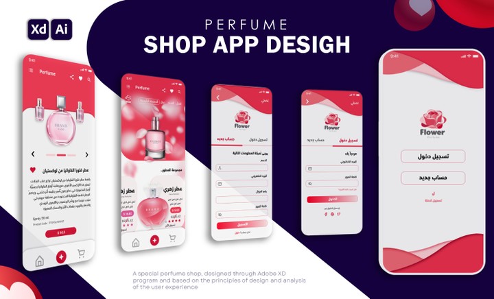 Application interface design (perfume)