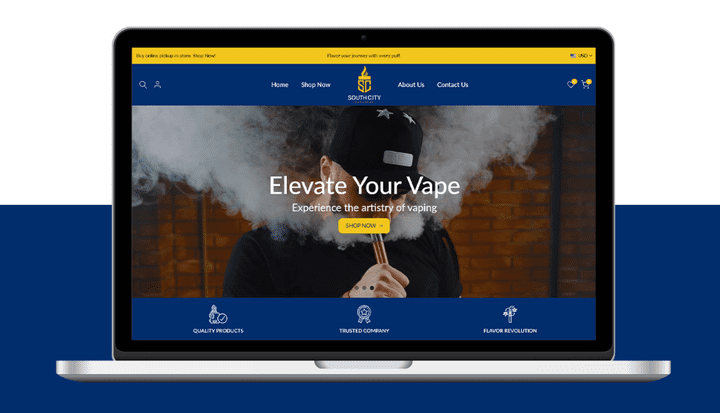 إنشاء متجر شوبيفاي إحترافي متخصص في بيع السجائر الإلكترونية ومستلزماتها