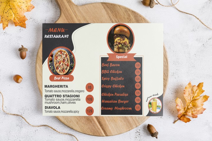 تصميم menu