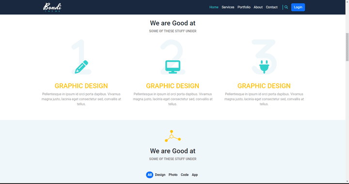 تصميم لصفحه ويب باستخدام html , css , bootstrap