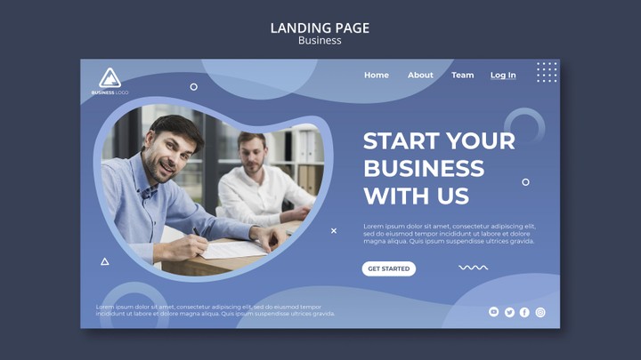 Landing page design