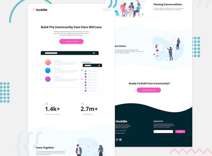 Huddle-landing-page-fully