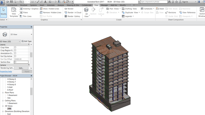 Modeling of residencial building with Revit structural