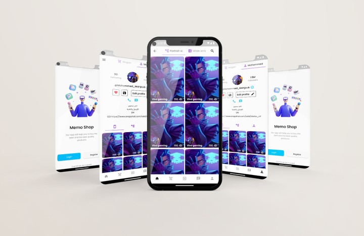 تطوير تطبيق Memo app للتواصل الاجتماعي والتجارة الالكترونية بتقنية flutter , dart , api , android , ios