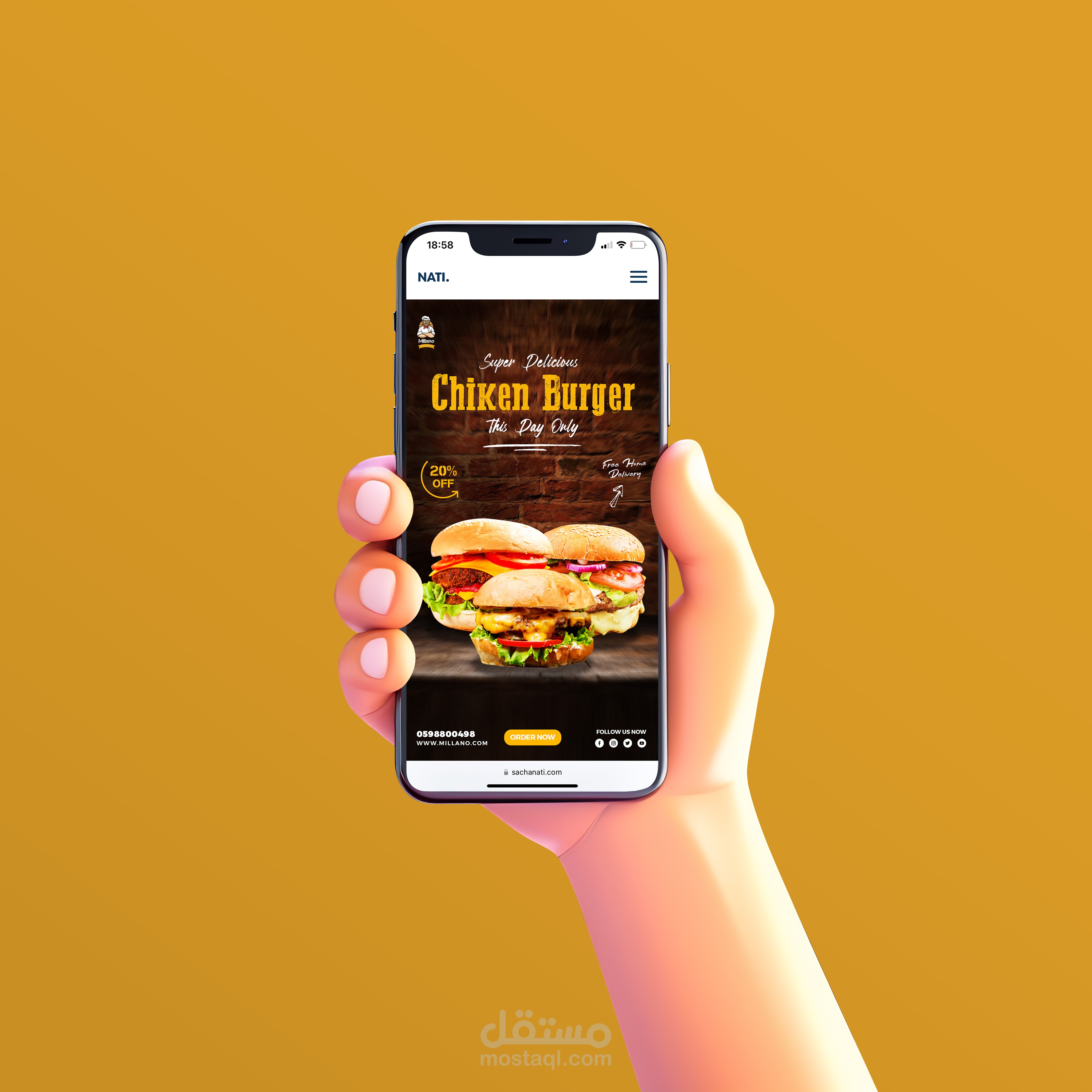 Burger Social media design