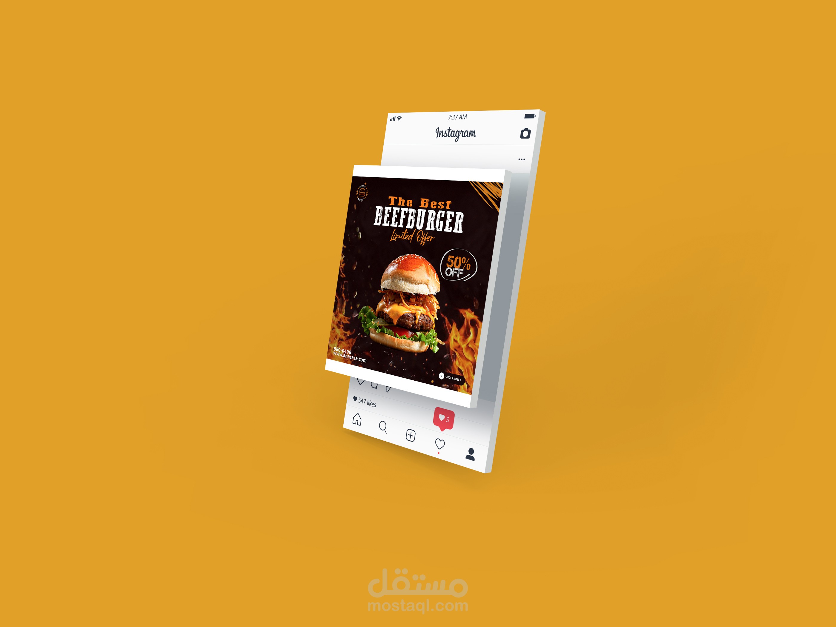 Burger Social media design