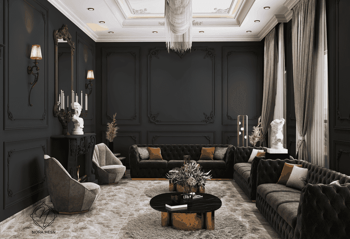 Classic living room design in KSA