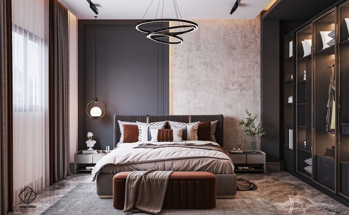 Luxury bedroom design in Cairo