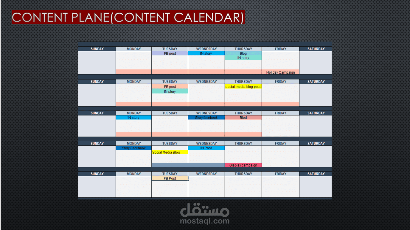 Content Calendar