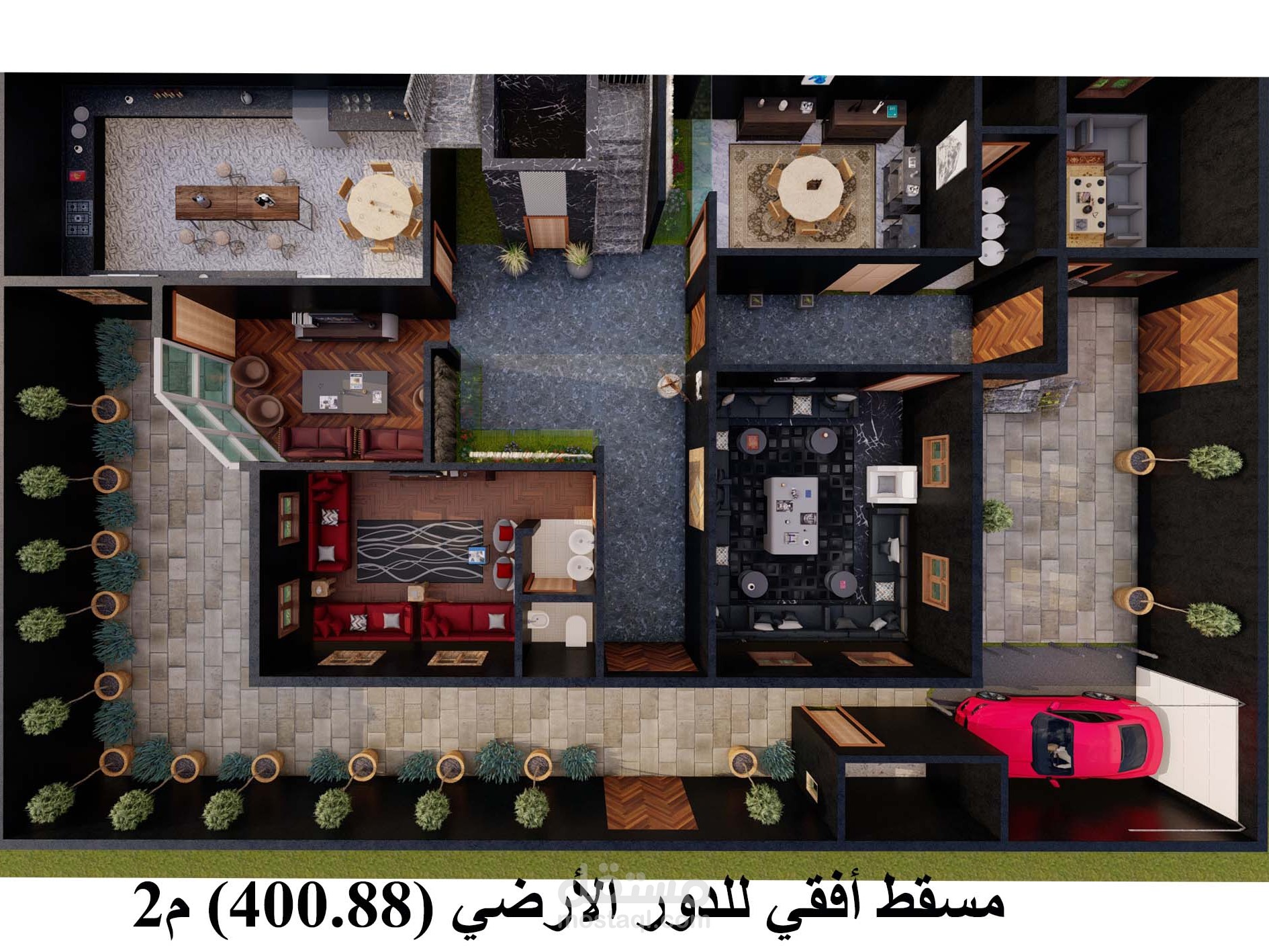 تصميم داخلي لفيلا بالرياض بالسعودية