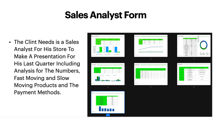 Sales Analyst Form