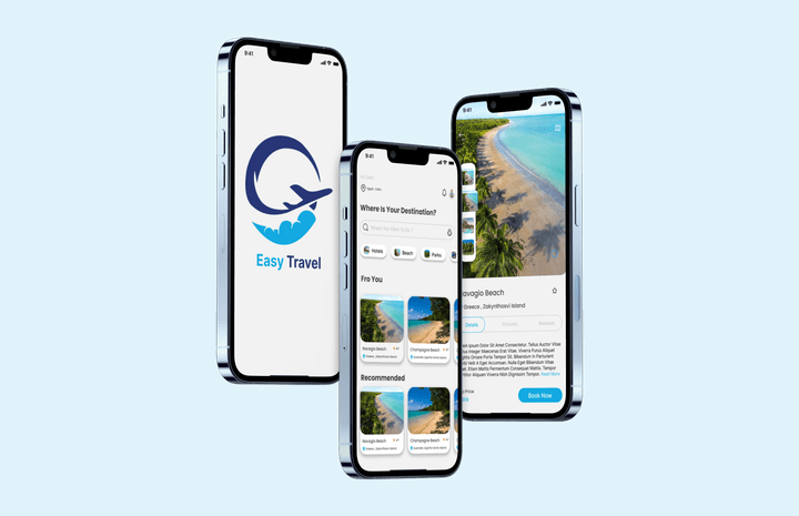 تصميم UX/UI لتطبيق Easy Travel