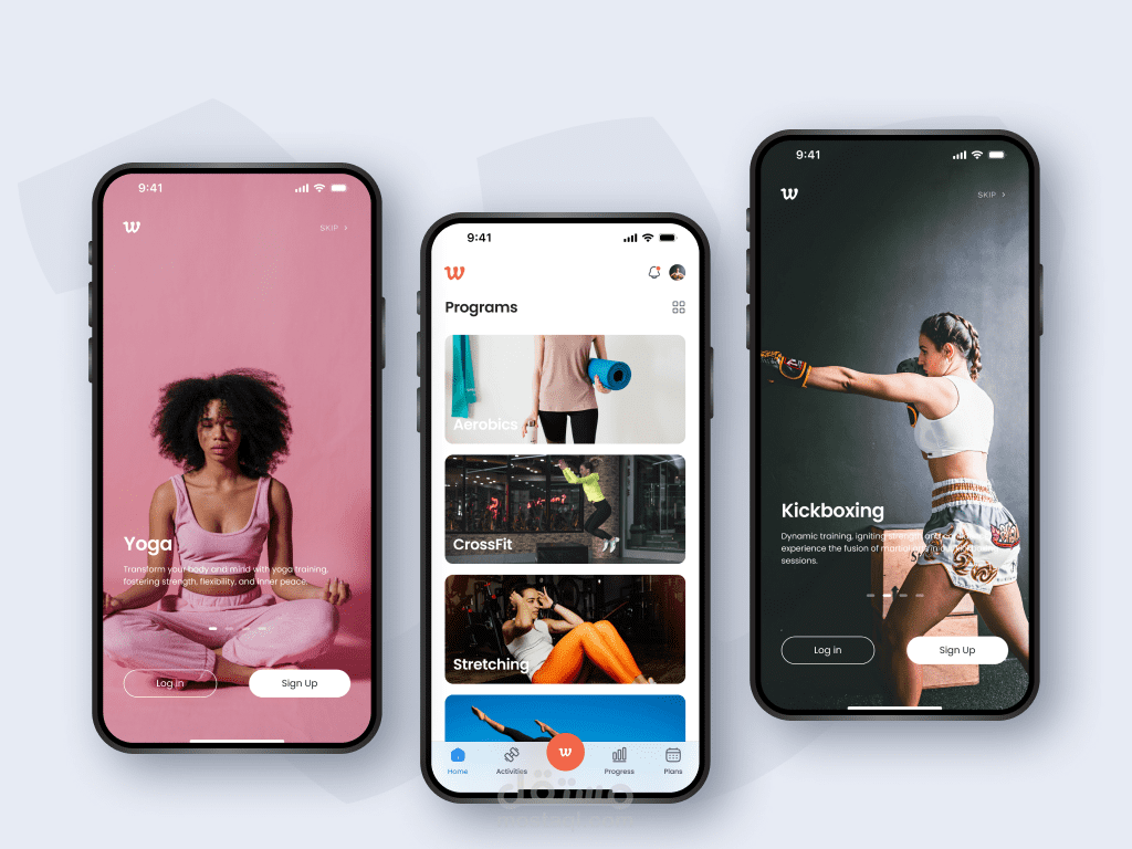 تصميم تطبيق للتدريبات واللياقة البدنية - Wellfit