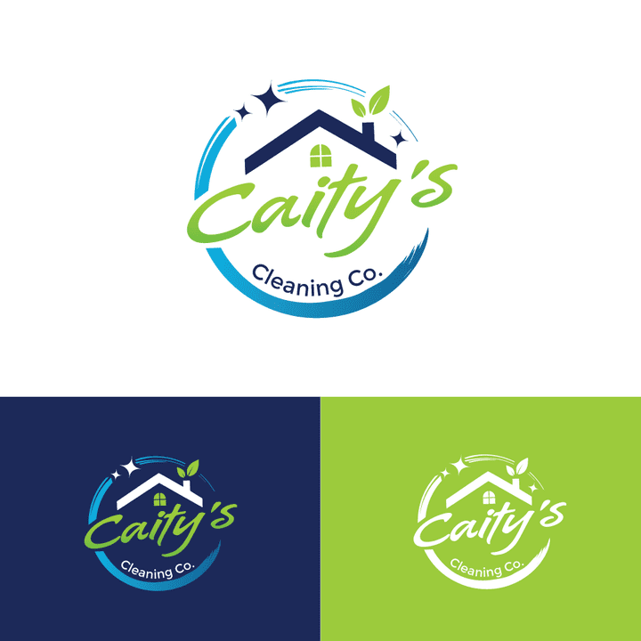 Caity's Cleaning Co Logo Design