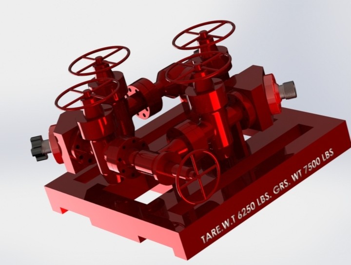 تصميم مفصل لchoke manifold لمجال اختبار الابار البترولية