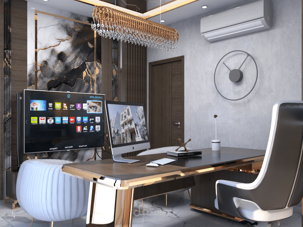 تصميم مكتب مدير اداري بطراز حديث Office room