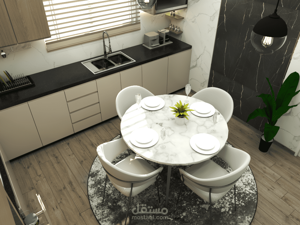 تصميم هادئ لمطبخ لاحد زبائني المميزين  kitchen