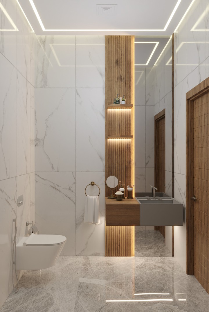 Modern Bathroom - تصميم حمام لمجلس