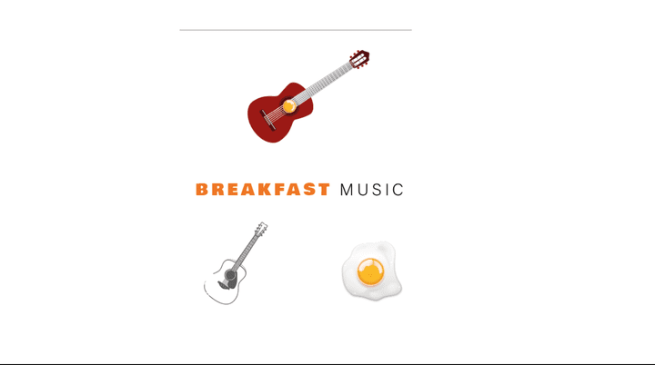 تصميم شعار لمطعم وهمي BreakFast Music