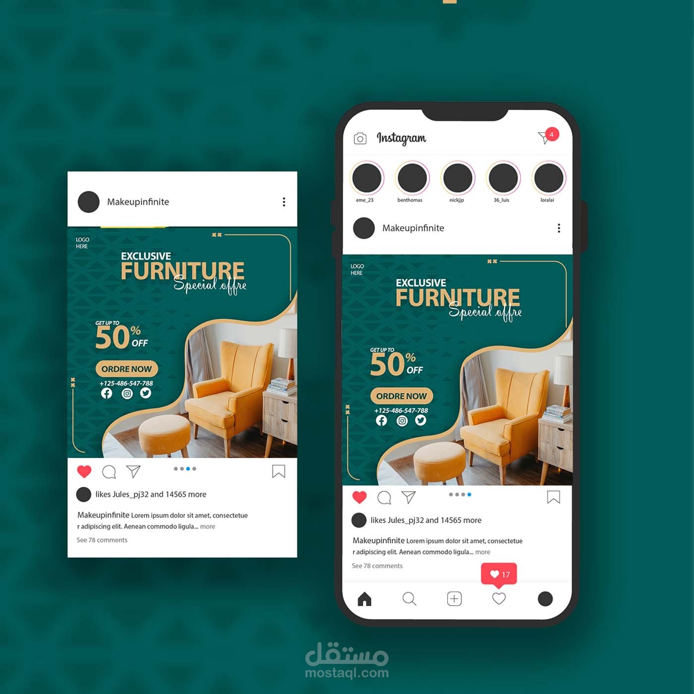 Furniture social media post