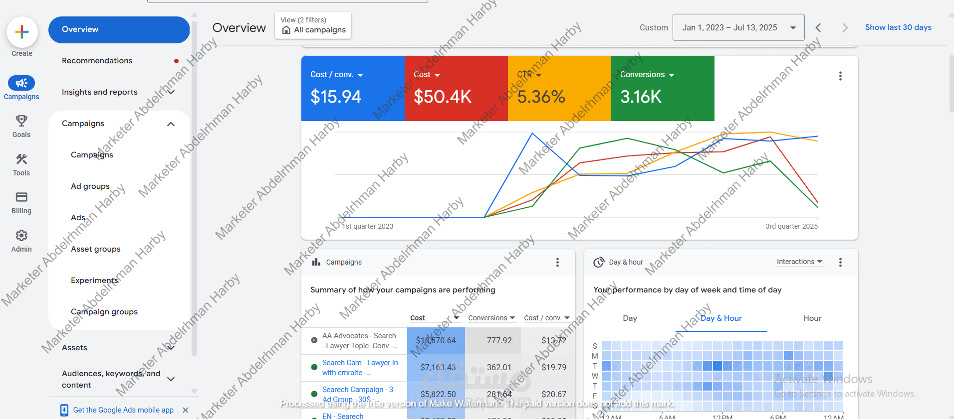 مشروع: إدارة حملات Google Ads  لخدمات – في الإمارات إجمالي الإنفاق الإعلاني: +50,000 دولار أمريكي
