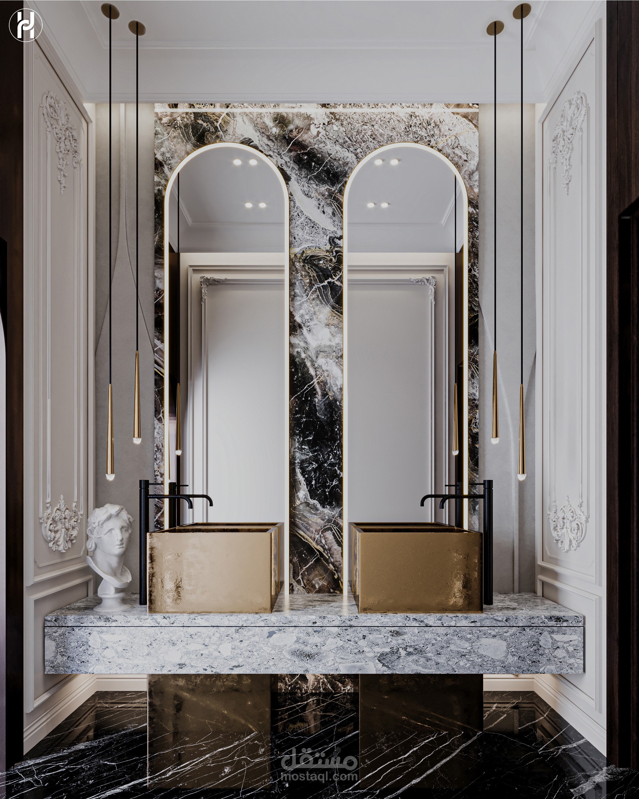 Wash area design | تصميم مغسلة يدين