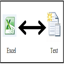 تحويل ملف أكسل إلى ملف نصي وبالعكس