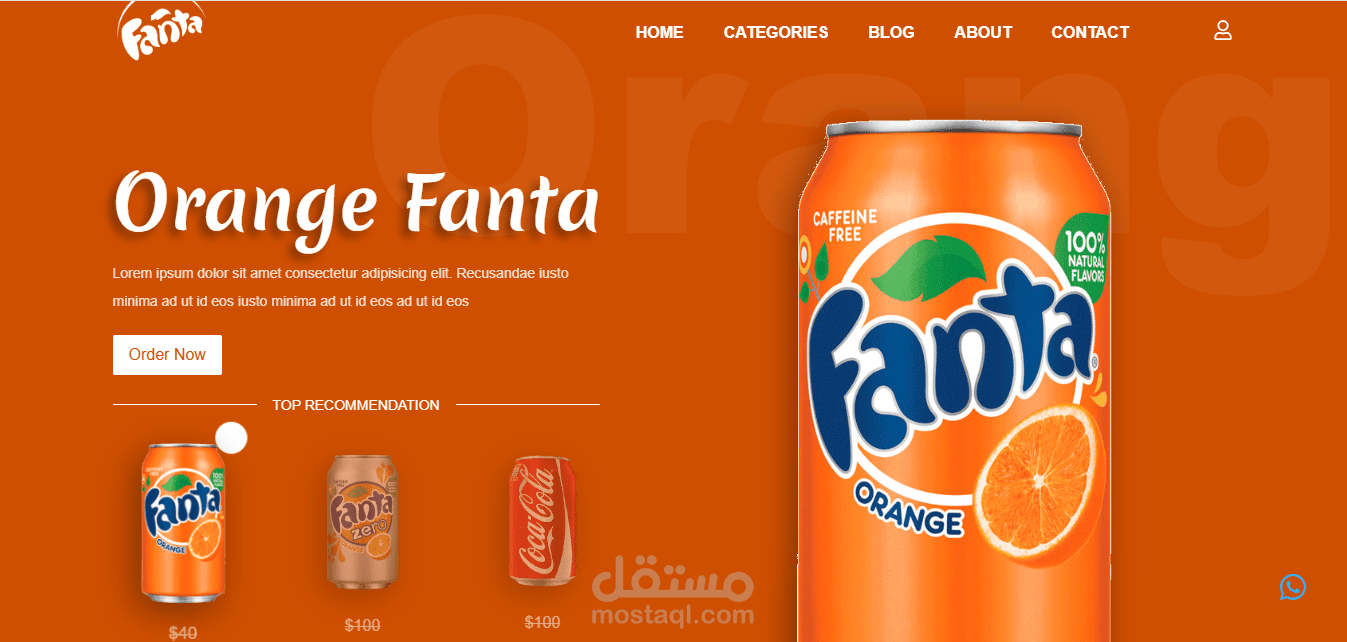 Soft Drinks Landing Page