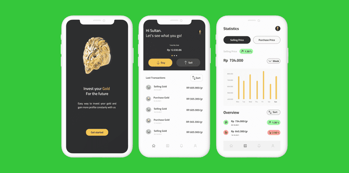 Gold mobile app