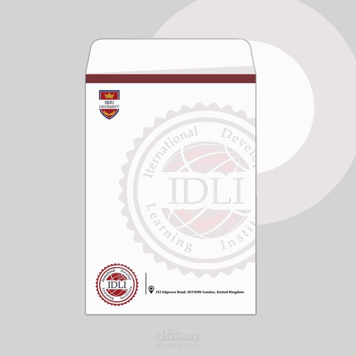 Design for Cover Envelope Certificate of IDLI
