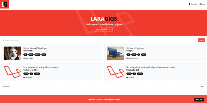 Full Website With Laravel