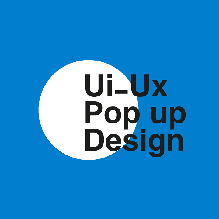 UI/UX pop up design